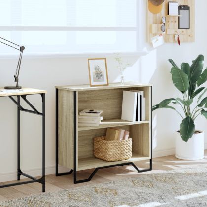 Библиотека, сонома дъб, 80x31x74,5 см, инженерно дърво