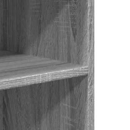 Странична маса с колела сив сонома 55x60x78 см инженерно дърво