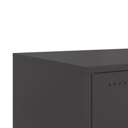 Маса за кафе, черна, 68x50x43,5 см, стомана