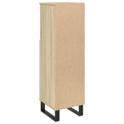 Шкаф за баня, сонома дъб, 30x30x100 см, инженерно дърво