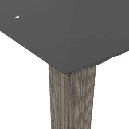 Беседка с двоен покрив, антрацит, 2,94x2,94 м, стомана