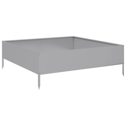 Градинска повдигната леха 100x100x33,5 см поцинкована стомана