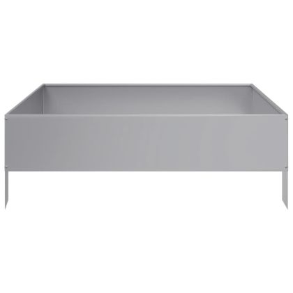 Градинска повдигната леха 100x100x33,5 см поцинкована стомана