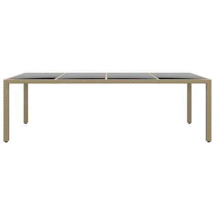 Градински трапезен комплект, 11 части, полиратан, бежов