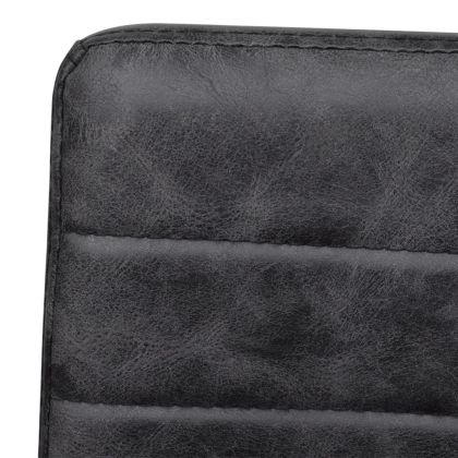 Конзолни трапезни столове, 6 бр, черни, изкуствена кожа