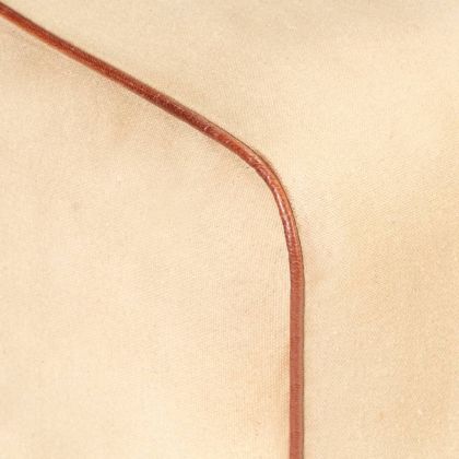 Пейка гимнастическа 38 см кафява естествена кожа и манго масив