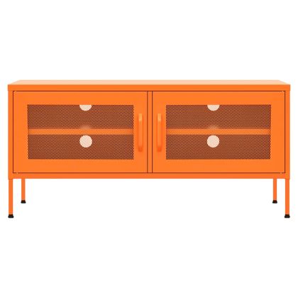 ТВ шкаф, оранжев, 105x35x50 см, стомана