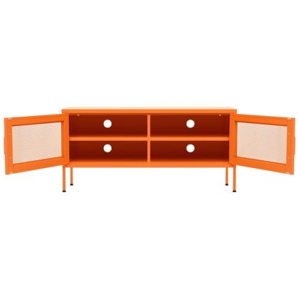 ТВ шкаф, оранжев, 105x35x50 см, стомана