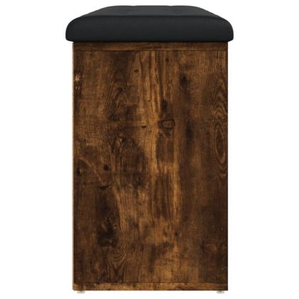 Пейка за обувки, опушен дъб, 102x32x50 см, инженерно дърво