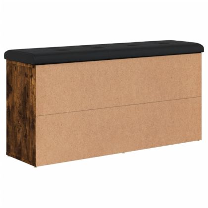 Пейка за обувки, опушен дъб, 102x32x50 см, инженерно дърво