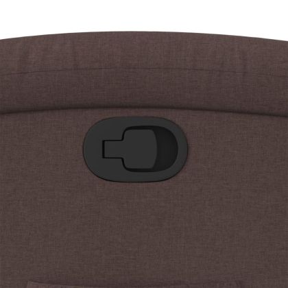 Изправящ реклайнер стол, тъмнокафяв, текстил