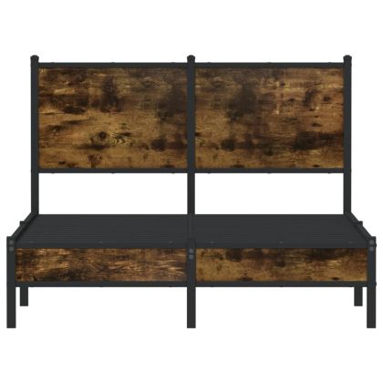 Метална рамка за легло, без матрак, опушен дъб, 120x200 см