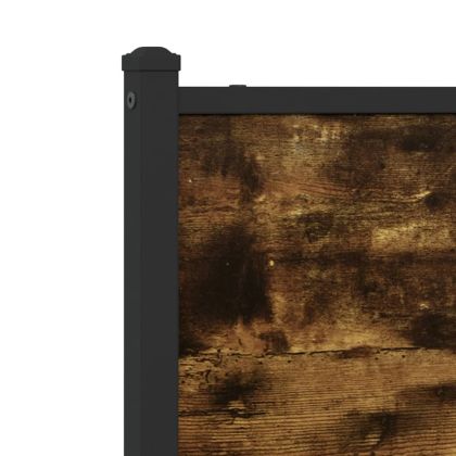 Метална рамка за легло, без матрак, опушен дъб, 140x200 см