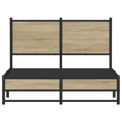 Метална рамка за легло, без матрак, сонома дъб, 120x200 см