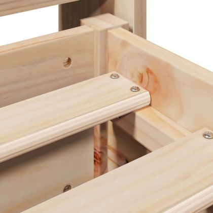 Рамка за легло без матрак, 140x190 см, масивна чамова дървесина