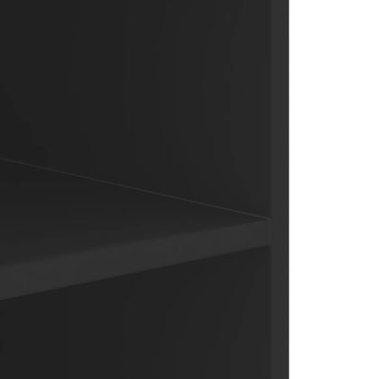 Стенен шкаф, черен, 75x35x60 см, инженерно дърво