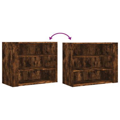 Стенен шкаф, опушен дъб, 75x35x60 см, инженерно дърво