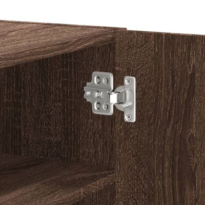 Стенен шкаф, кафяв дъб, 75x35x60 см, инженерно дърво