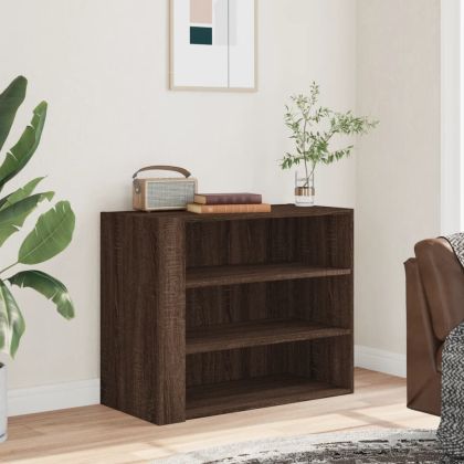 Стенен шкаф, кафяв дъб, 75x35x60 см, инженерно дърво