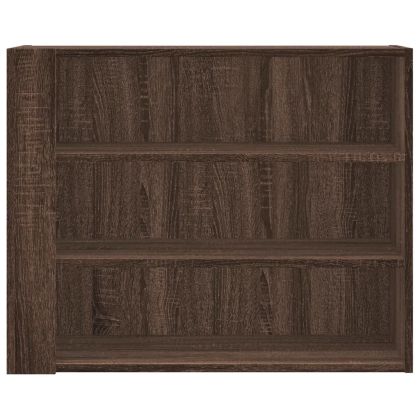 Стенен шкаф, кафяв дъб, 75x35x60 см, инженерно дърво