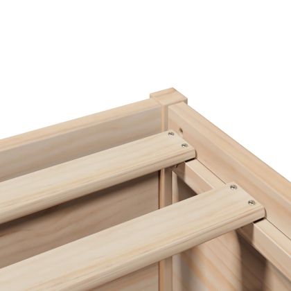 Рамка за легло с табла, 90x200 см, борово дърво масив