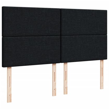 Боксспринг легло с матрак, черно, 180x200 см, плат