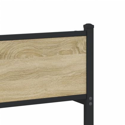 Метална рамка за легло, без матрак, дъб сонома, 120x190 см