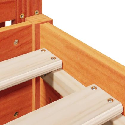 Рамка за легло без матрак, восъчнокафяв, 180x200 см, бор масив