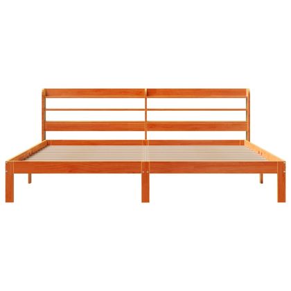 Рамка за легло без матрак, восъчнокафяв, 180x200 см, бор масив