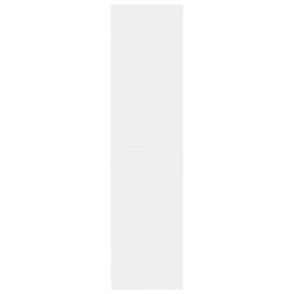 Гардероб, бял, 80x50x200 см, инженерно дърво