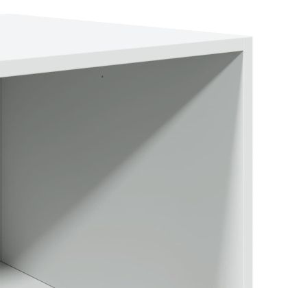 Гардероб, бял, 80x50x200 см, инженерно дърво