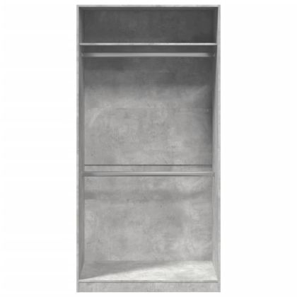 Гардероб, бетонно сиво, 100x50x200 см, инженерно дърво