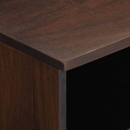 ТВ шкаф, кафяв, 100x34x46 см, масивно мангово дърво