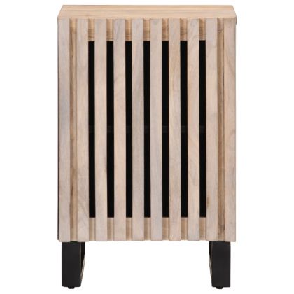 Шкаф за баня 38x34x58 см масивно дърво груб манго