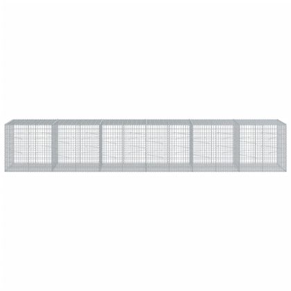 Габионна кошница с покритие, 600x100x100 см, поцинковано желязо