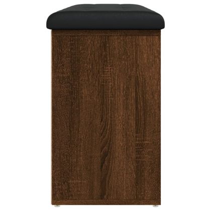 Пейка за обувки, кафяв дъб, 102x32x50 см, инженерно дърво