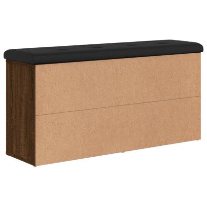 Пейка за обувки, кафяв дъб, 102x32x50 см, инженерно дърво