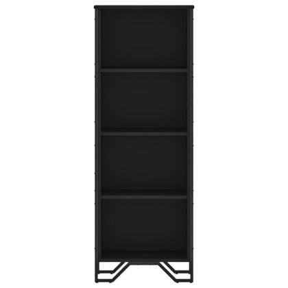Библиотека черна 50x31x137,5 см инженерно дърво