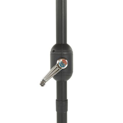 Градински чадър с LED и стоманен прът, кафяв, 223x223x213 см