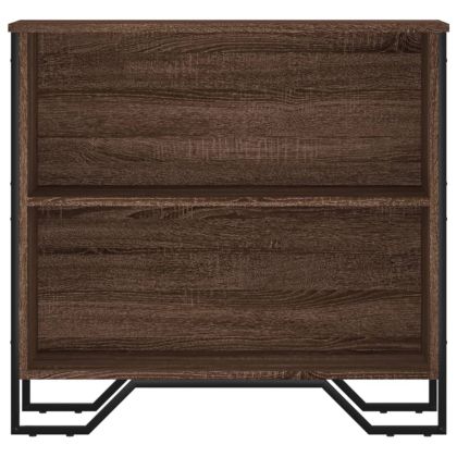 Библиотека, кафяв дъб, 80x31x74,5 см, инженерно дърво