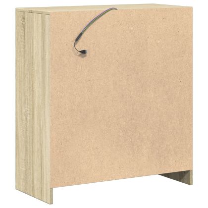 Сайдборд с LED, дъб сонома, 77x34x85 см, инженерно дърво