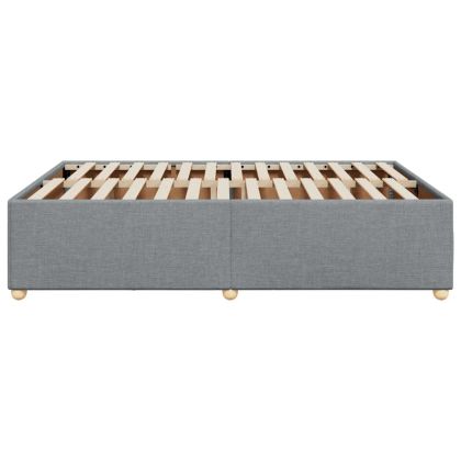 Рамка за легло без матрак, светлосив, 140x190 см, плат