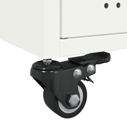 Маса за кафе, бяла, 68x50x43,5 см, стомана