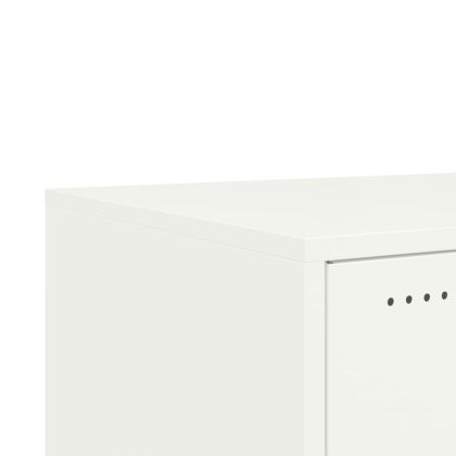 Маса за кафе, бяла, 68x50x43,5 см, стомана