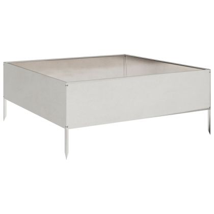 Градинска повдигната леха 100x100x25 см неръждаема стомана