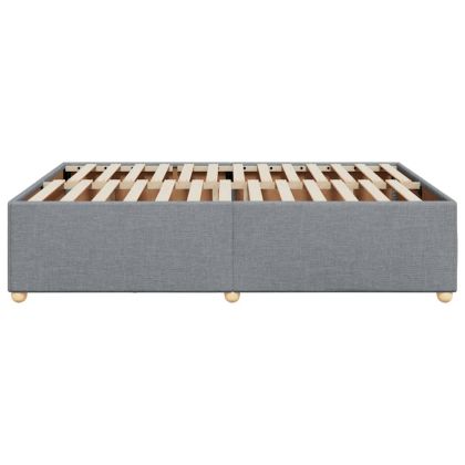 Рамка за легло без матрак, светлосива, 140x200 см, плат