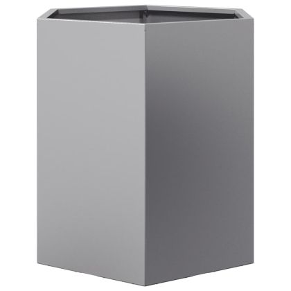 Градинска кашпа, шестоъгълна, 46x40x45 см, поцинкована стомана