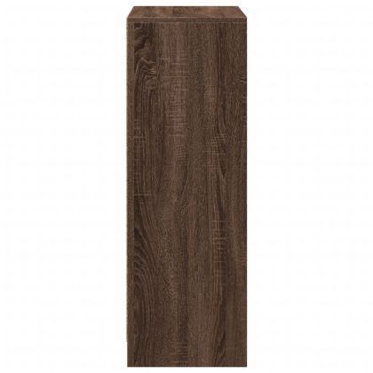 Сайдборд с LED, кафяв дъб, 72x34x100 см, инженерно дърво