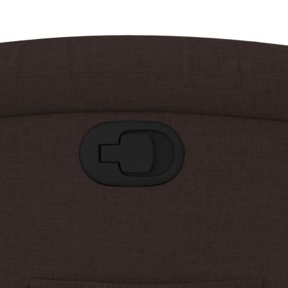 Изправящ реклайнер стол, тъмнокафяв, текстил