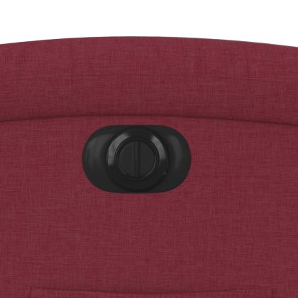 Електрически стол реклайнер, виненочервен, текстил